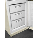Grade A Smeg 331 Litre Fifties Style Right Hand Hinge 70/30 Fridge Freezer - Cream