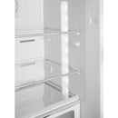 Grade A Smeg 331 Litre Fifties Style Right Hand Hinge 70/30 Fridge Freezer - Cream