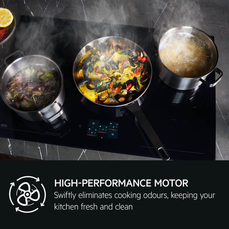 Grade A AEG 6000 Series GDE686HM 60cm Hob2Hood Cooker Hood Stainless Steel