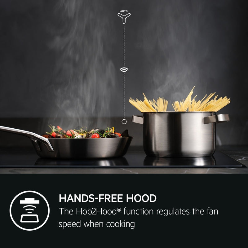 Grade A AEG 6000 Series GDE686HM 60cm Hob2Hood Cooker Hood Stainless Steel