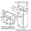 Grade B HB736G1B1B built-in/under single oven Electric Built-in in Black