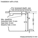 Grade A Bosch Series 4 HQA534BB3B 60cm Single Built In Electric Oven Black