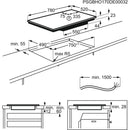 Grade B AEG IAE84421FB 78cm 4 Zone Induction Hob with Bridge Zone and SenseBoil