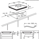 Grade A AEG 6000 Series IKX64301CB 60cm 4 Zone Induction Hob