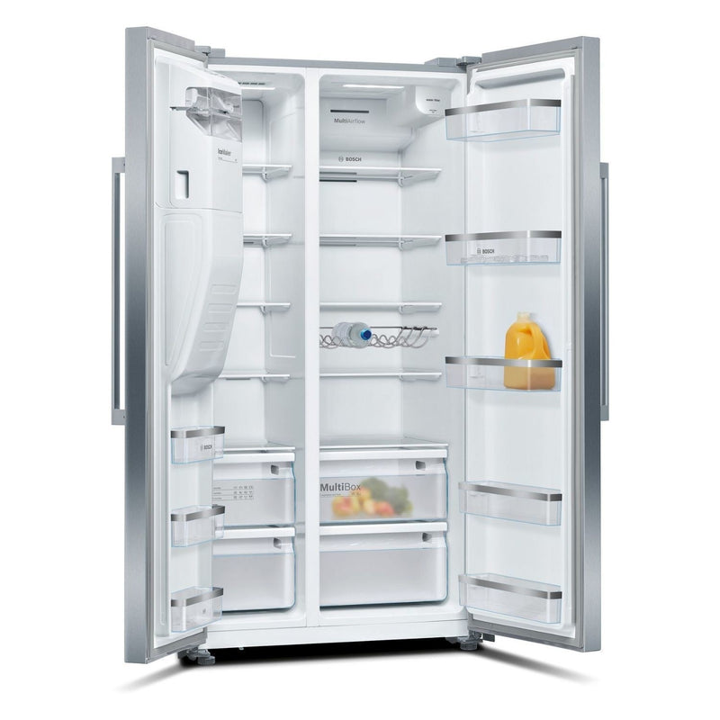Grade A Bosch KAD93AIERG Freestanding 533 Litre Frost Free American Fridge Freezer Stainless steel