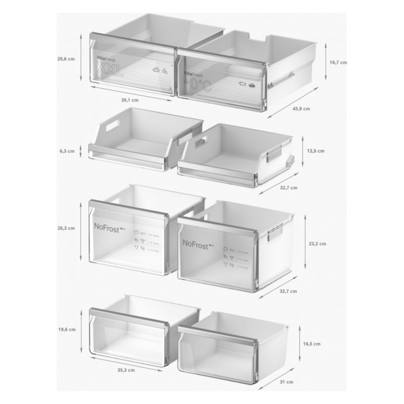 Grade B Bosch Series 6 KFD96APEA Freestanding 574 Litre Frost Free American Fridge Freezer Inox