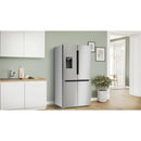 Grade A Bosch Series 6 574 Litre Four Door American Fridge Freezer - Inox - Inox-easyclean