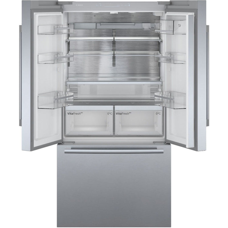 Grade B Bosch Series 8 KFF96PIEP Freestanding 573 Litre American Frost Free Fridge Freezer Stainless Steel