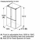 Grade B Bosch Serie 6 KFN96APEAG 605 Litre Frost Free American Fridge Freezer