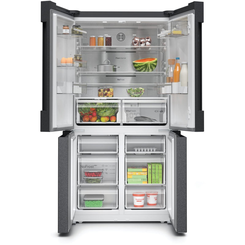 Grade B Bosch Series 6 KFN96AXEA 605 Litre Frost Free American Fridge Freezer Black