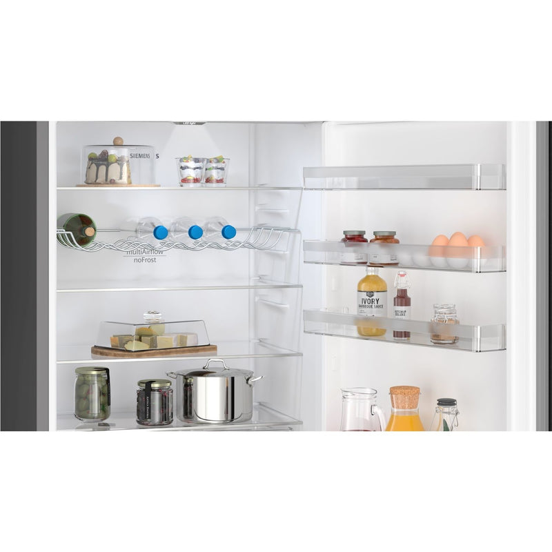 Grade B Siemens iQ300 KG49NXXDF Freestanding 440 Litre 60/40 Frost Free Fridge Freezer Black Stainless Steel