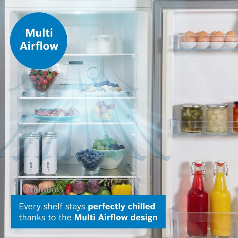 Grade A Bosch Serie 2 KGN34NLEAG Freestanding 300 Litre 50/50 Frost Free Fridge Freezer Stainless Steel Look
