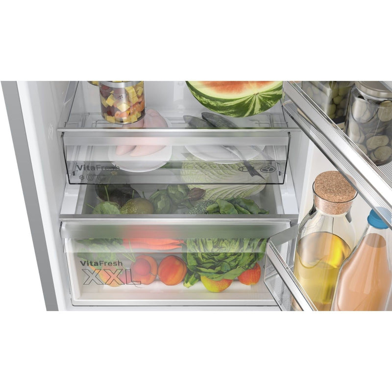 Grade B Bosch Series 4 KGN392LAFG Frestanding 399 Litre 70/30 Frost Free Fridge Freezer Stainless Steel