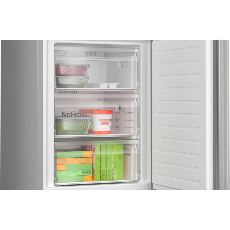Grade B Bosch Series 4 KGN392LAFG Frestanding 399 Litre 70/30 Frost Free Fridge Freezer Stainless Steel