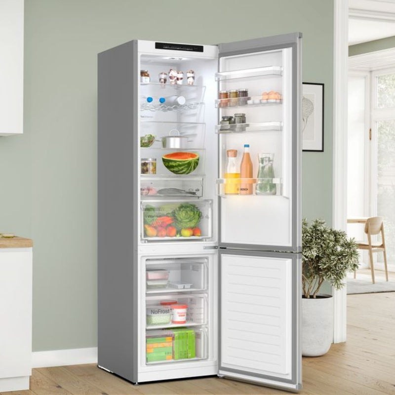 Grade C Bosch Series 4 KGN392LAF Freestanding 363 Litre 70/30 Frost Free Fridge Freezer Stainless Steel