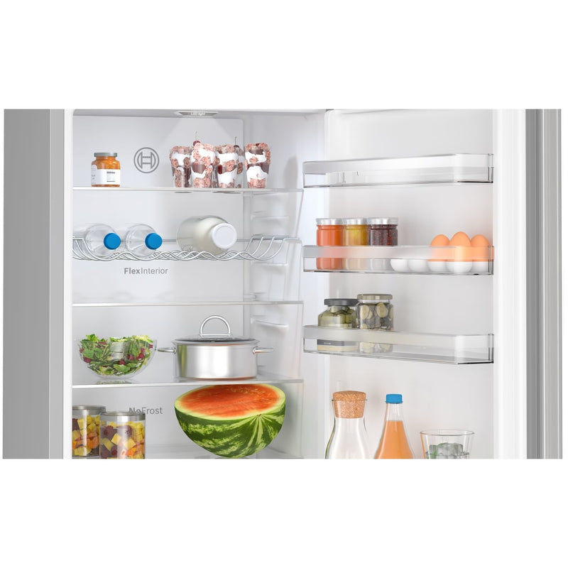 Grade B Bosch Series 4 363 Litre 70/30 Freestanding Fridge Freezer - Inox-Look