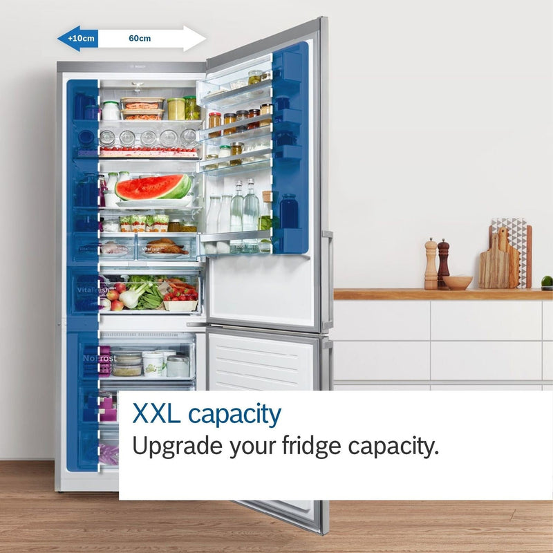 Grade A Bosch Series 4 KGN492LDFG Freestanding 440 Litre 70/30 Frost Free Fridge Freezer Stainless Steel