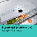 GRADE A2 - Siemens 402 Litre Freestanding Fridge - Black Steel