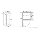 Grade B iQ300 Upright 186x60cm Freestanding Larder Fridge - Anti-fingerprint Stainless Steel