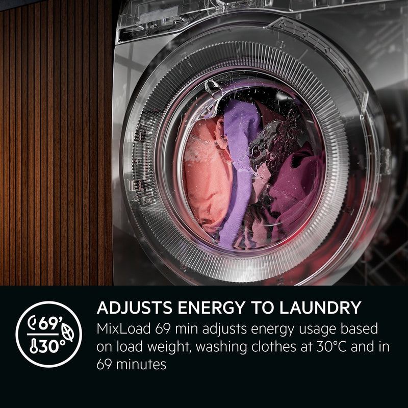 Grade B AEG 7000 Series ProSteam LFR741144B Freestanding 11KG 1400 Spin Washing Machine White