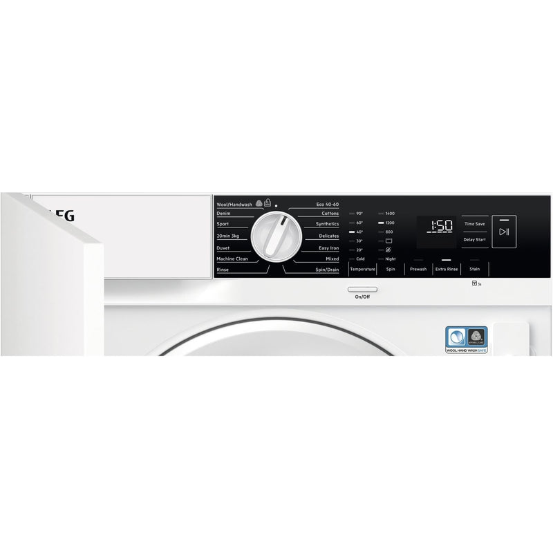 Grade B AEG 6000 Series ProSense LFX6G8434BI Integrated 8KG 1400 Spin Washing Machine White