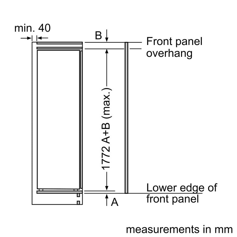 Bosch Series 4 Built-In Fridge 178x60cm KIR81VFE0G