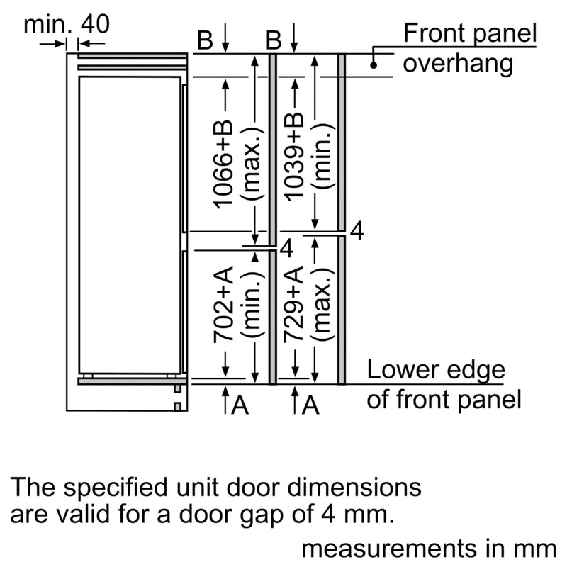 Bosch Series 4 Built-In Fridge-Freezer 178x55cm KIN86VFE0G