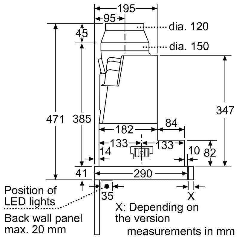 Bosch Integrated Hood 60cm DFS067A51B