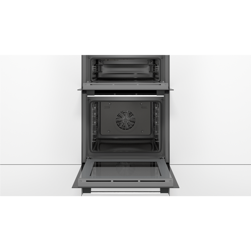 Grade A Bosch Serie 2 MHA133BR0B 60cm Double Built In Electric Oven Stainless Steel