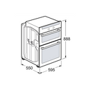 Grade B Bosch MHA133BR0B 60cm Double Built In Electric Oven Stainless Steel