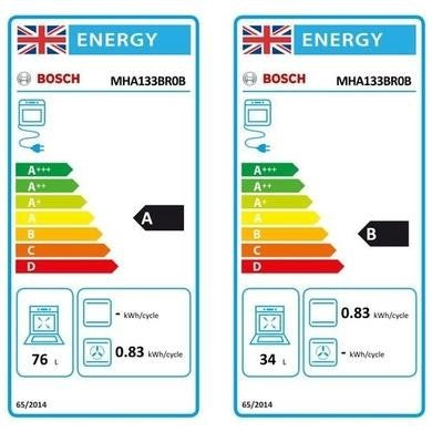 Grade A Bosch Serie 2 MHA133BR0B 60cm Double Built In Electric Oven Stainless Steel
