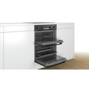 Grade A Bosch Series 4 NBS533BB0B 60cm Double Built Under Electric Oven Black