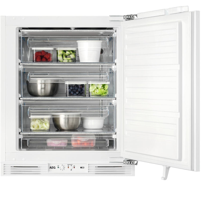 Grade B AEG 6000 Series OAB6I82EF Integrated 86 Litre Upright Freezer White
