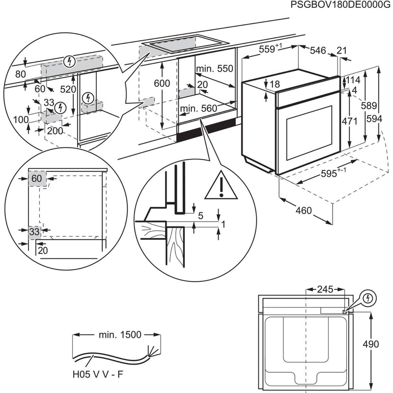 Grade B AEG 6000 Series SenseCook 60cm Single Built In Oven
