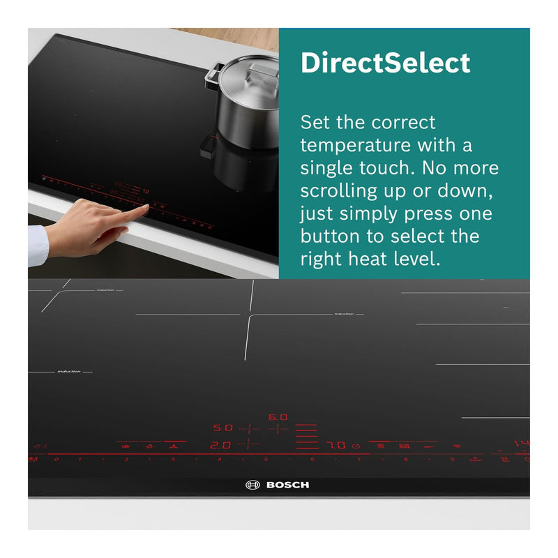 Grade B Bosch Series 6 60cm 4 Zone Induction Hob with FlexInduction