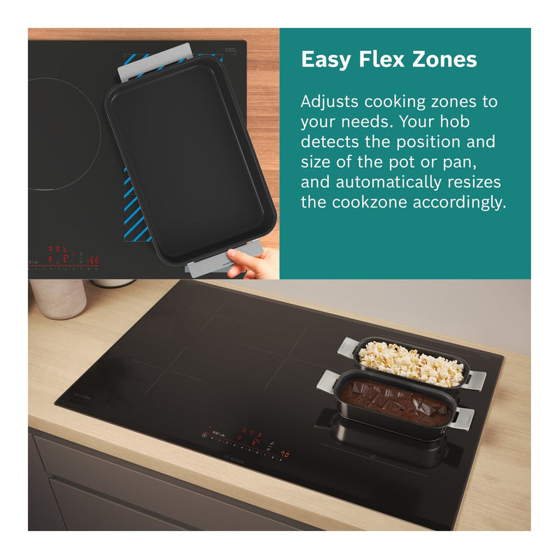Grade B Bosch Series 6 60cm 4 Zone Induction Hob with FlexInduction