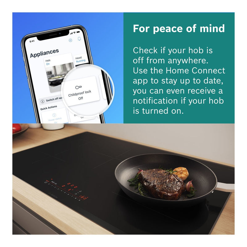 Grade B Bosch Series 6 60cm 4 Zone Induction Hob with FlexInduction