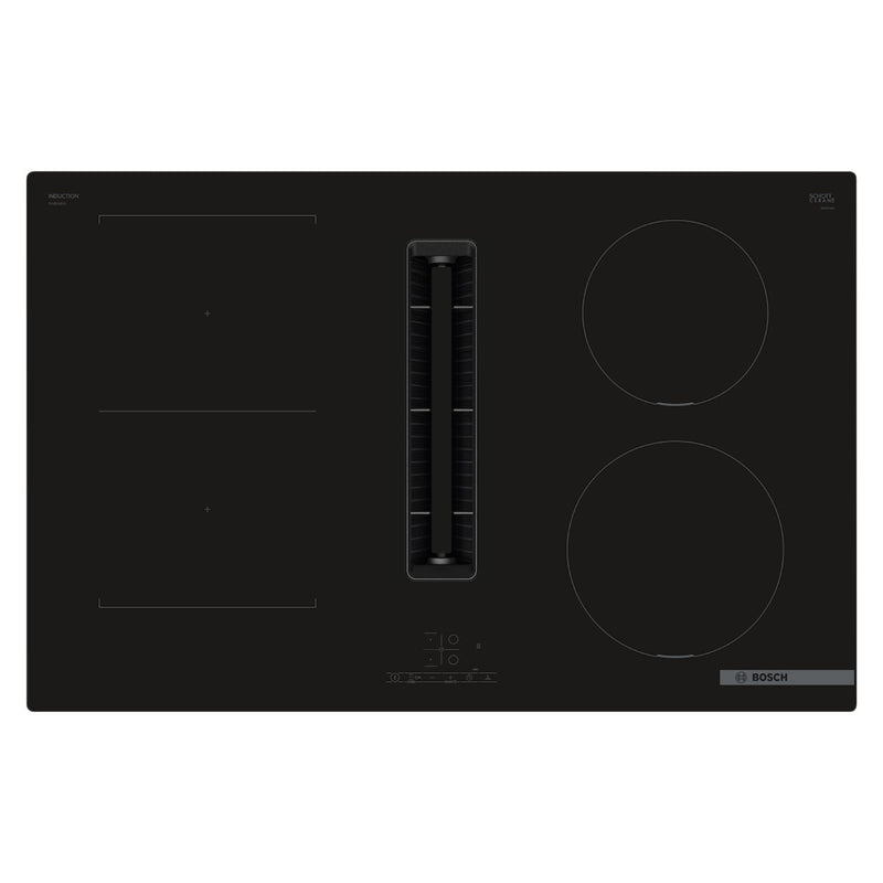 Grade B Bosch Series 4 PVS811B16E 80cm 4 Zone Venting Induction Hob with Combi Zone Black