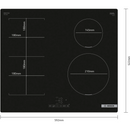 Grade B Bosch Serie 4 PWP611BB5B 60cm 4 Zone Induction Hob with CombiZone Black