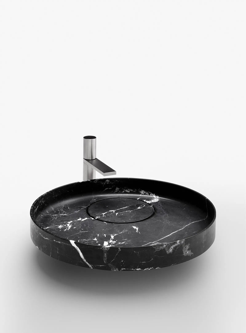 Falper ECCENTRICO Round marble countertop basin D56cm