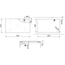 Grade A Smeg SE495ETD 90cm 5 Zone Ceramic Hob Black