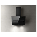 Grade B Elica Shy SHY-BLK-60 60cm Angled Cooker Hood Black Glass