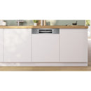 Grade A Bosch Series 2 13 Place Settings Semi Integrated Dishwasher, smart WIFI, extradry, activewater, autoprogrammes, eco silencedrive, White, D rated