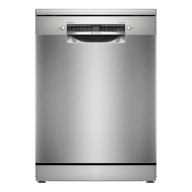 Grade B Bosch Series 4 14 Place Settings Freestanding Dishwasher - Stainless steel