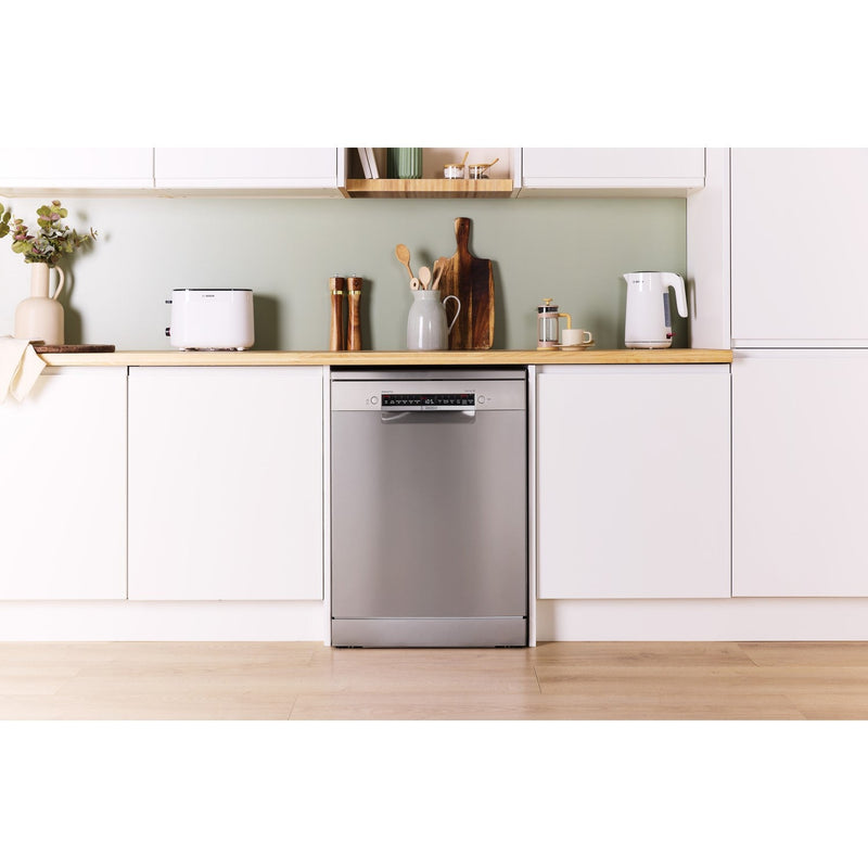 Grade B Bosch Series 4 14 Place Settings Freestanding Dishwasher - Stainless steel