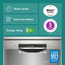 GRADE A2 - Bosch Series 4 Freestanding Dishwasher - Smart Wi-Fi, B-Rated, Brushed steel anti-fingerprint