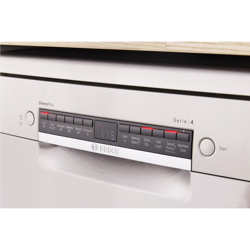 Grade B Bosch Series 4 14 Place Settings Freestanding Dishwasher - Stainless steel