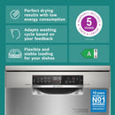 Grade B Bosch SMS6TCI02G Series 6 Freestanding Dishwasher - A-Rated Smart Wi-Fi Brushed steel anti-fingerprint