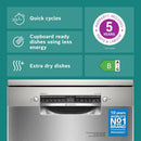 Grade B Bosch SMS6ZCI10G Series 6 Freestanding Dishwasher - Smart Wi-Fi B-Rated Brushed steel anti-fingerprint