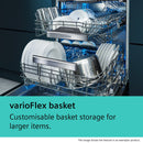 GRADE A2 - Siemens iQ500 Integrated Dishwasher - Smart Wi-Fi, A-Rated, Black control panel